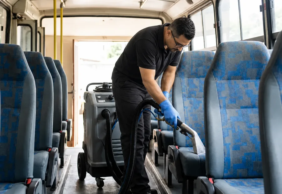Higienização de ônibus e bancos em Betim: Higienização de bancos de ônibus em Betim, para frotas e fretamento